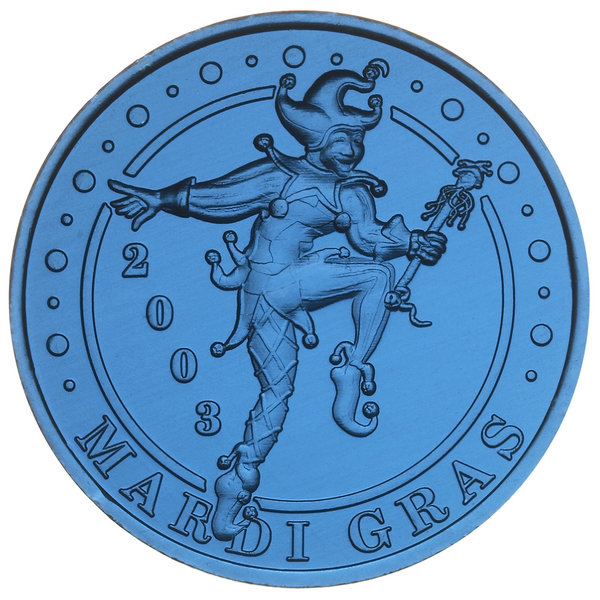 blue jester colorized coin