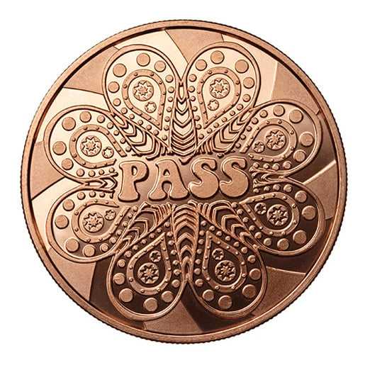 Pass mandala copper coin