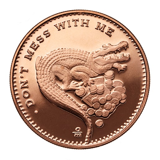 Don't mess with me copper coin - obverse design