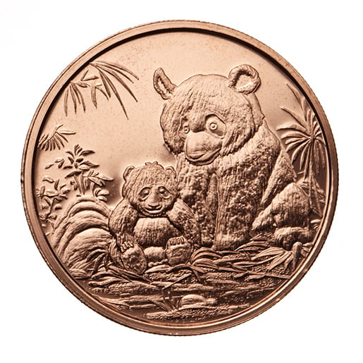 Panda copper coin