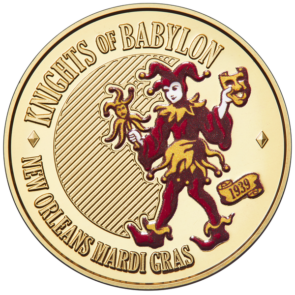 Mardi Gras goldine coin