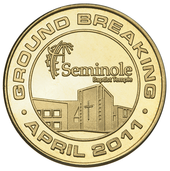Seminole baptist temple groundbreaking coin