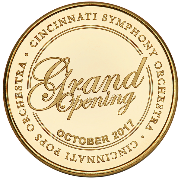 Music Hall card coin reverse