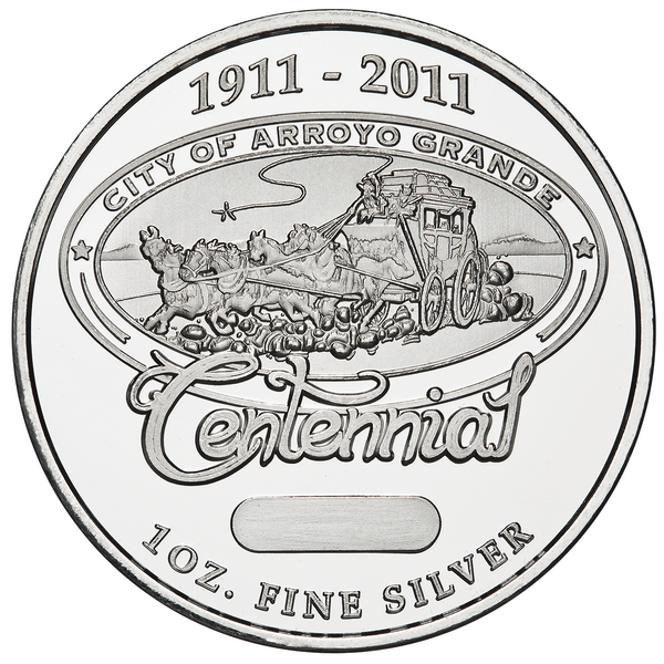 The City of Arroyo fine silver coin