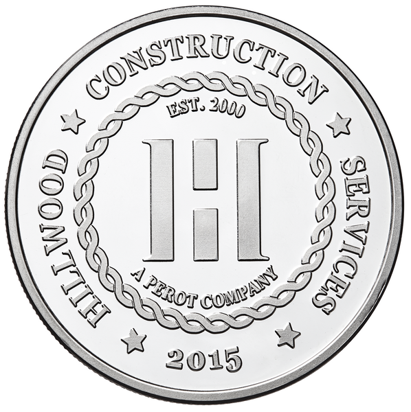 Hillwood Construction Obverse solid silver coin
