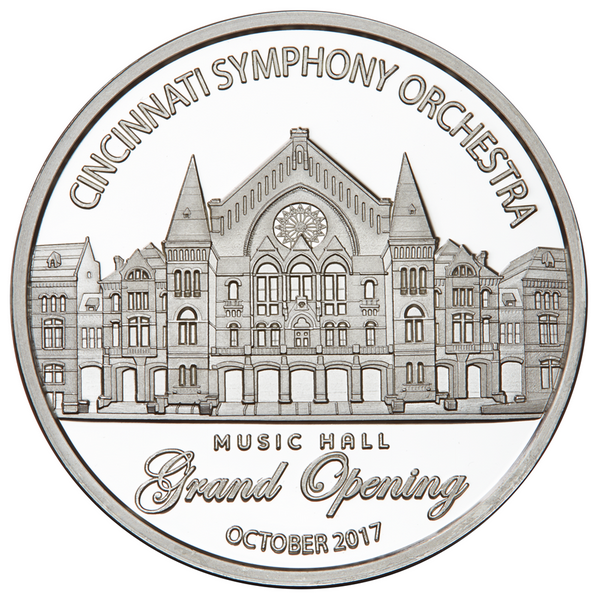 Cincinnati symphony orchestra grand opening fine silver coin